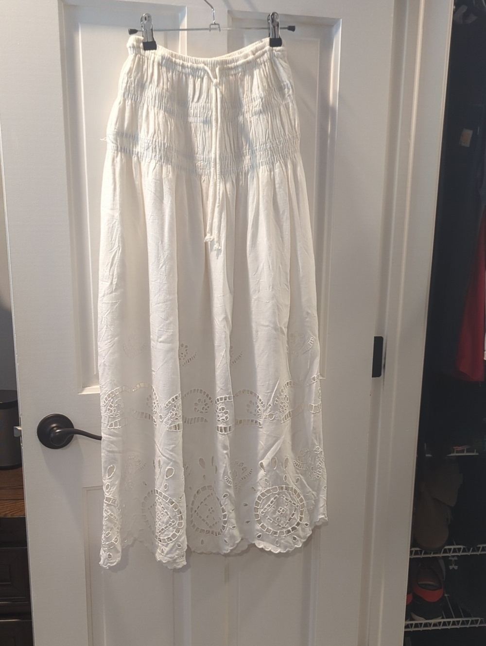 Target White Crochet Trim Maxi Skirt